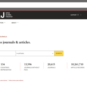 DOAJ. Directory of Open Access Journal