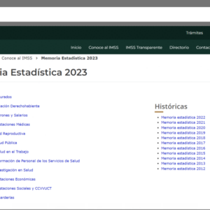 Memoria Estadística del IMSS